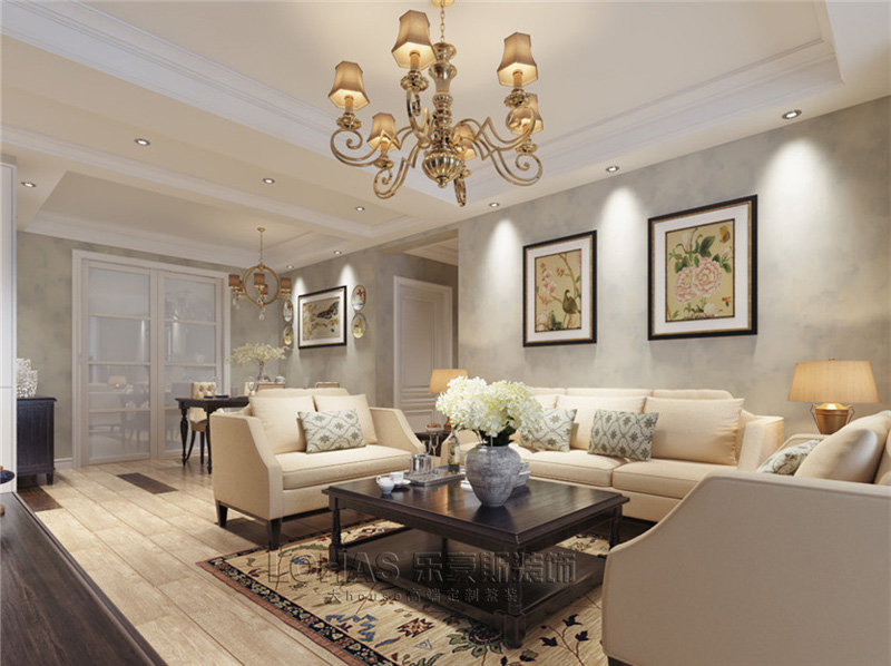 東盛紫御府美式裝修效果圖