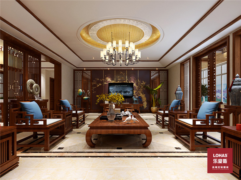 南村古鎮(zhèn)540平別墅中式裝修