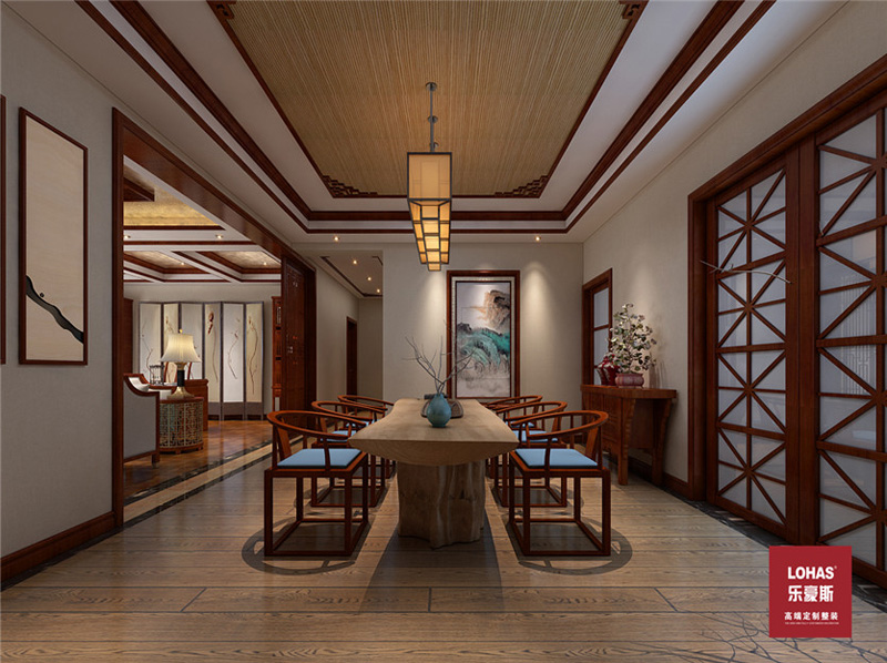 南村古鎮(zhèn)540平別墅中式裝修