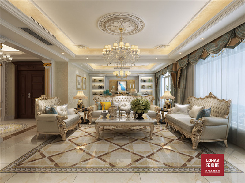 啟銳園118平米兩室兩廳歐式風(fēng)格