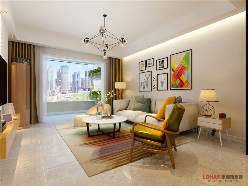 潤德天悅城118平米三室兩廳北歐風(fēng)格