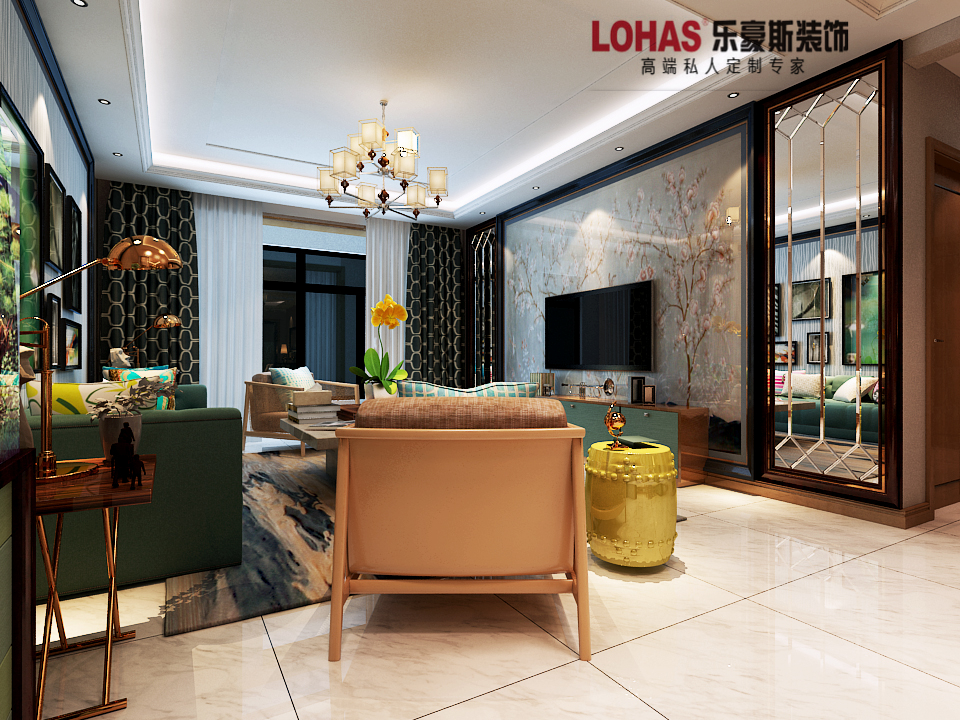 盛益華苑兩室130平米現(xiàn)代簡(jiǎn)約風(fēng)格裝修效果圖