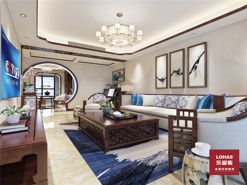 匯君城140平三室新中式風格裝修效果圖 匯君城140平三室新中式風格裝修效果圖