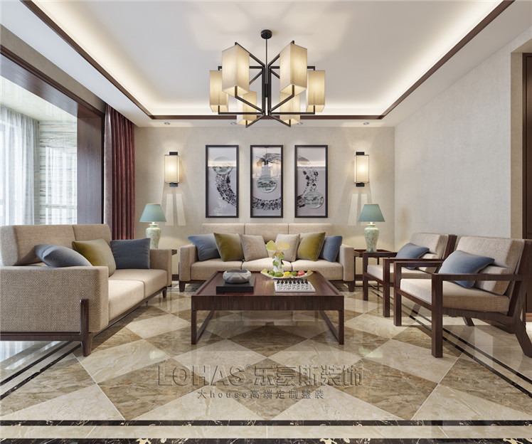 匯景花園110平米三室新中式風(fēng)格裝修效果圖 匯景花園110平米三室新中式風(fēng)格裝修效果圖