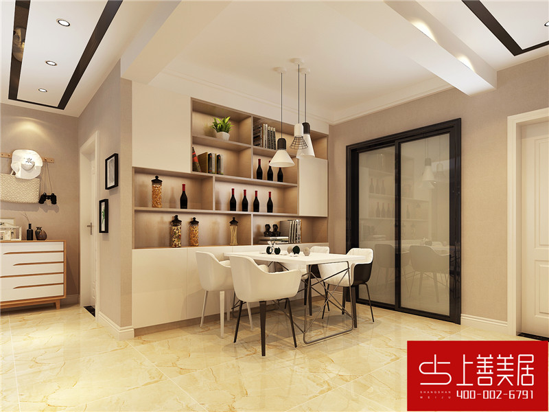 邢臺金都華府100平三室一廳現(xiàn)代簡約風(fēng)格裝修效果圖