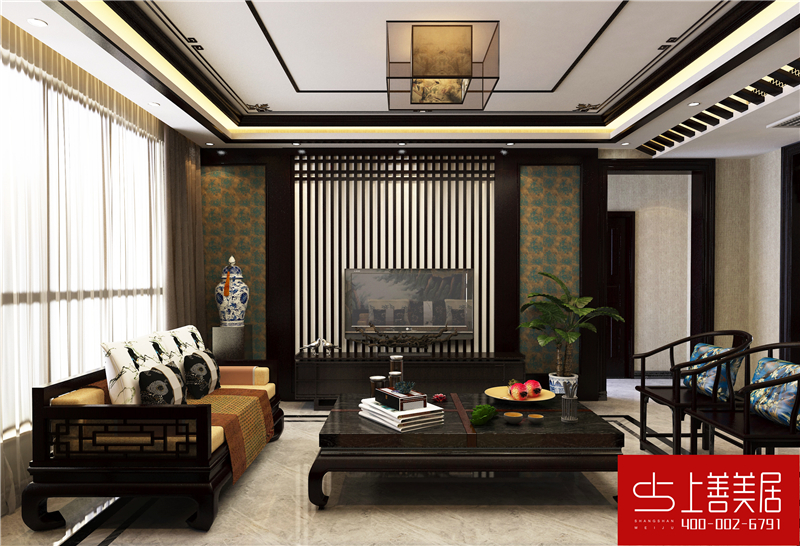 綠朗時光170平四室兩廳簡歐風(fēng)格裝修效果圖