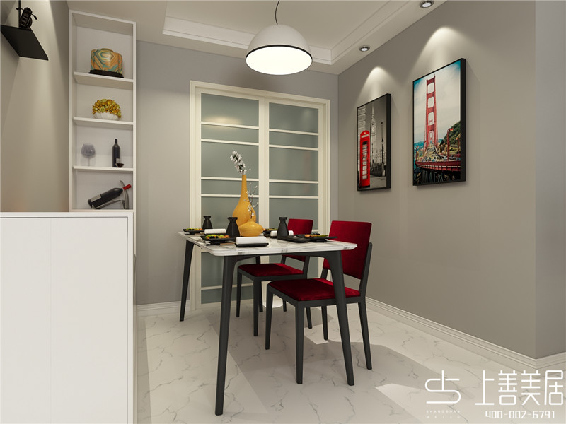 紫晶悅城114三室兩廳現(xiàn)代簡約裝修效果圖