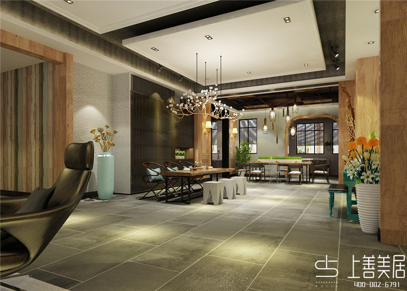 天陽御瓏灣/380平/美式工業(yè)風(fēng)混搭