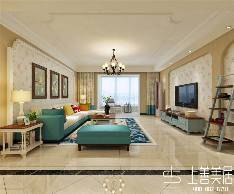 城南春天139平三室兩廳簡(jiǎn)約美式風(fēng)格裝修效果圖