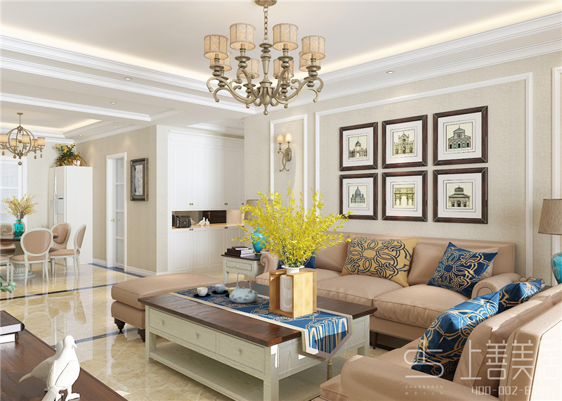 [舊房改造]井陘紅緯小區(qū)138平簡(jiǎn)歐裝修效果圖