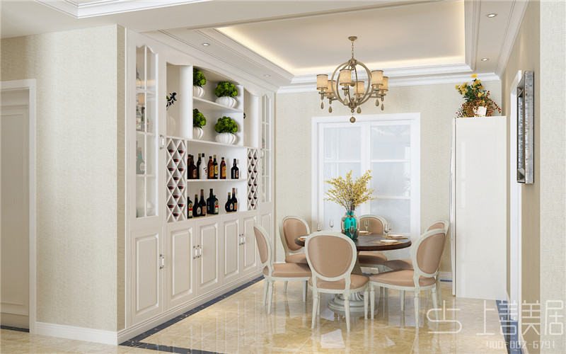 [舊房改造]井陘紅緯小區(qū)138平簡(jiǎn)歐裝修效果圖