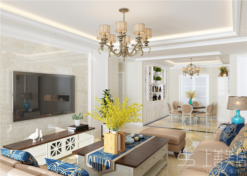 [舊房改造]井陘紅緯小區(qū)138平三室兩廳簡歐風(fēng)格裝修效果圖