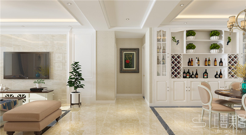 [舊房改造]井陘紅緯小區(qū)138平簡(jiǎn)歐裝修效果圖