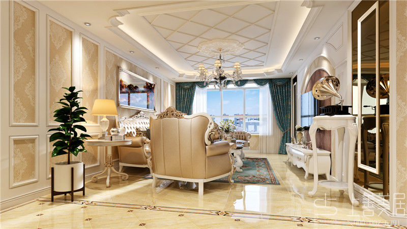 龍溪城138平三室兩廳歐式風(fēng)格裝修效果圖