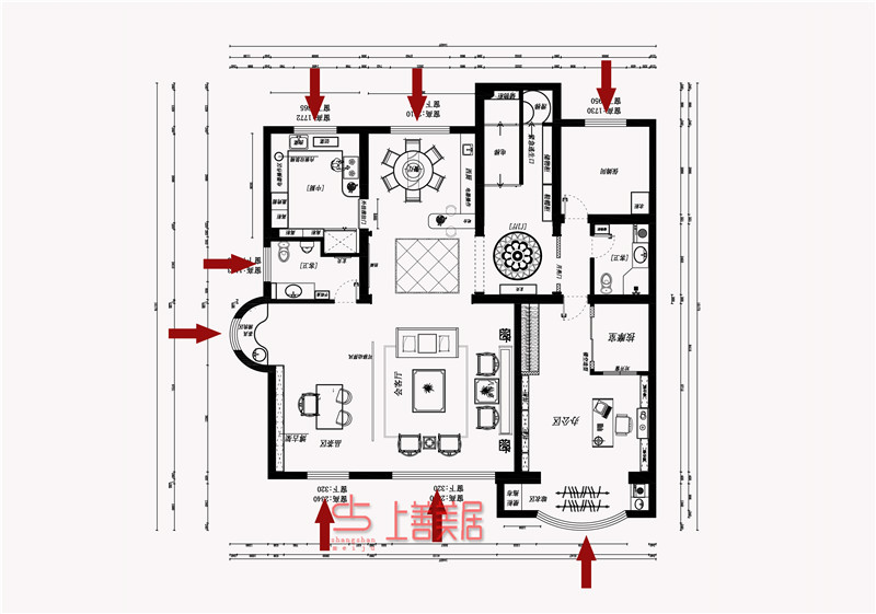 卓達(dá)玫瑰園400㎡中式 卓達(dá)玫瑰園400㎡中式