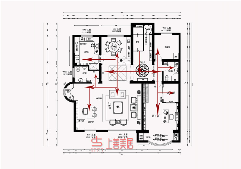 卓達(dá)玫瑰園400㎡中式 卓達(dá)玫瑰園400㎡中式