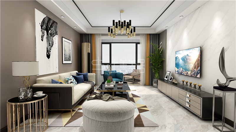 紫晶悅城132平后現(xiàn)代風格