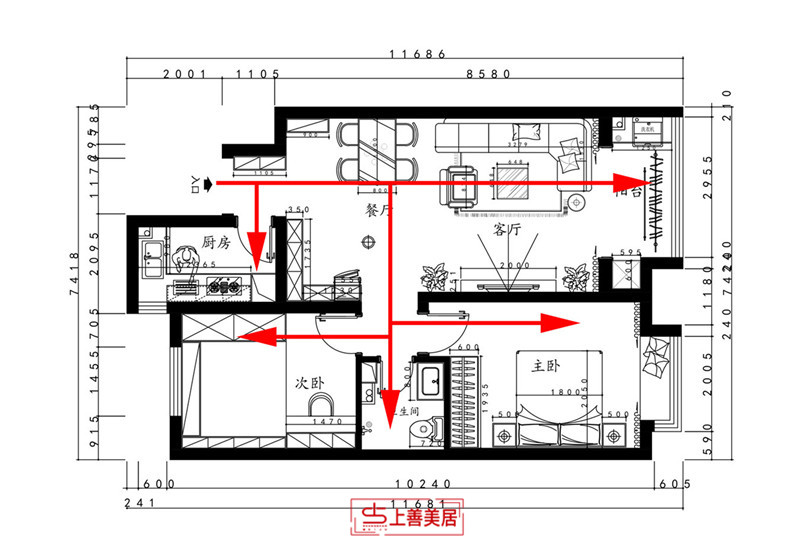 廣安云棠/現(xiàn)代簡約/90㎡