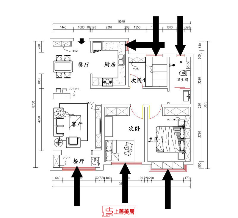 融創(chuàng)中心/107㎡/現(xiàn)代