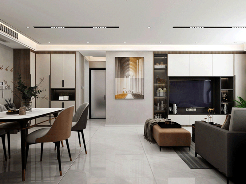 華濰公寓120平現(xiàn)代風格 客廳1