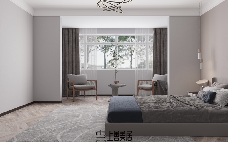 秀水名邸200平米新中式裝修案例