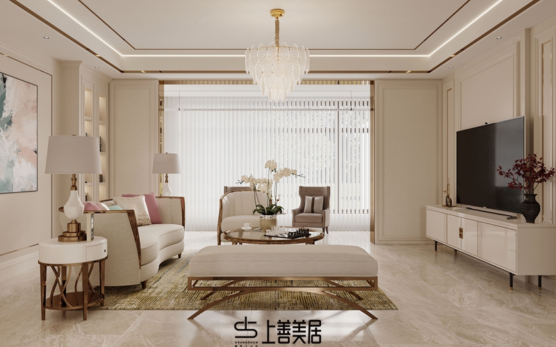 德賢華府160平簡(jiǎn)歐風(fēng)格效果圖