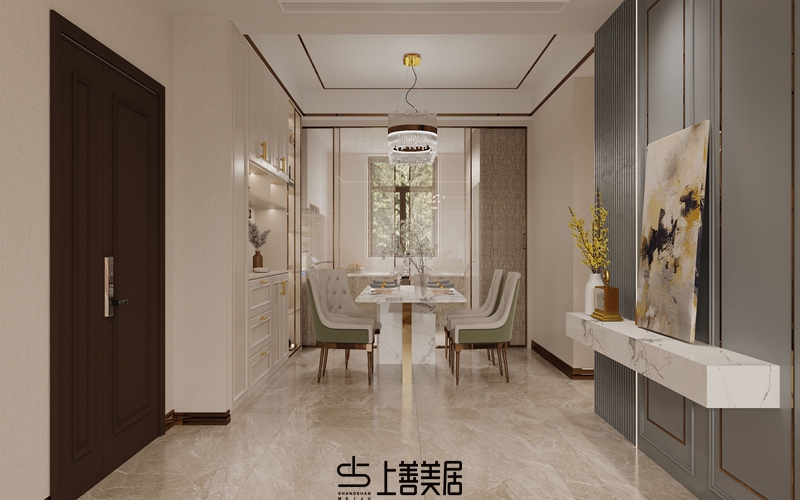 德賢華府160平簡歐風格裝修設計1