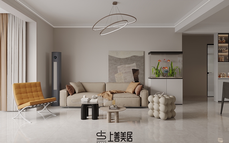 國仕山130平現(xiàn)代簡約效果圖