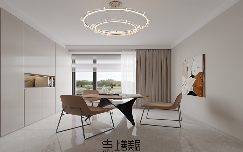 國仕山130平現(xiàn)代簡約效果圖