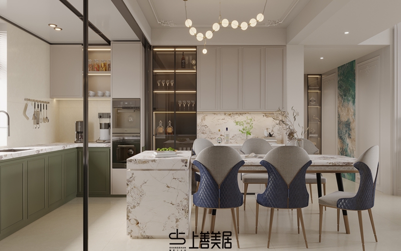 保定康城紫玉府140㎡輕奢裝修案例