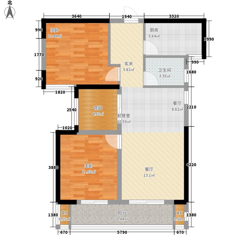 國源和天下2室0廳1衛(wèi)1廚105.00㎡戶型圖