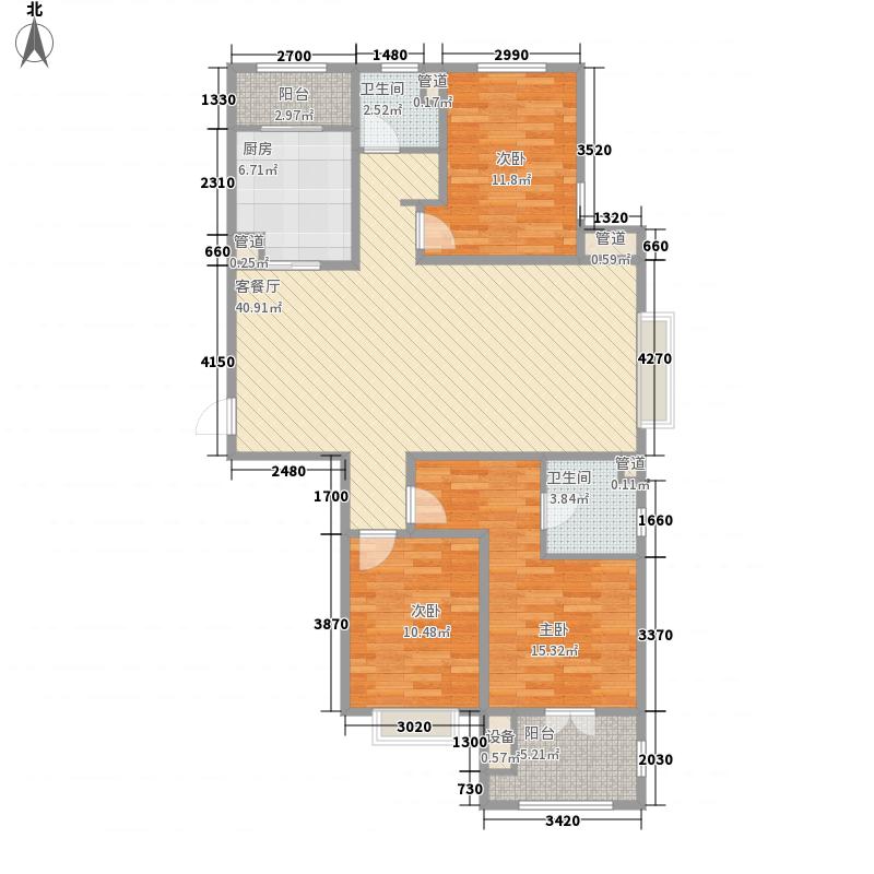 瀚唐3室1廳2衛(wèi)1廚133.00㎡戶型圖