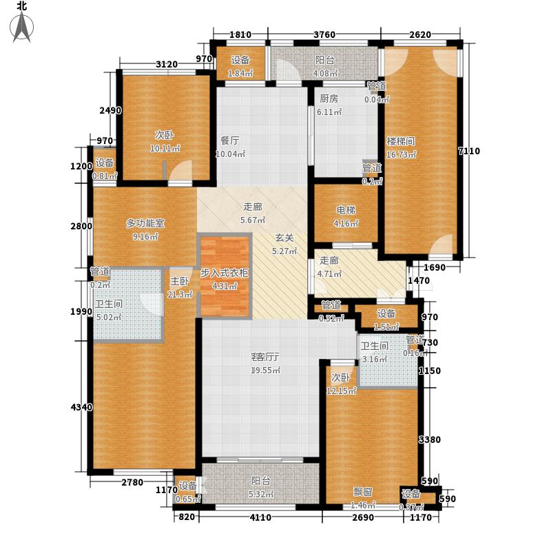 林蔭大院3室1廳2衛(wèi)1廚169㎡戶型圖