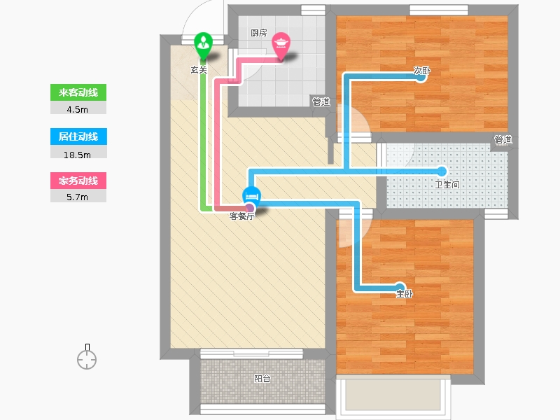 長(zhǎng)久中心公園9號(hào)2室1廳1衛(wèi)1廚86㎡動(dòng)靜線(xiàn)圖