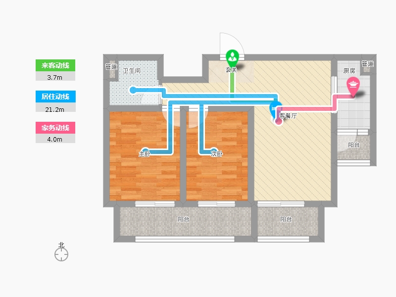 長(zhǎng)久中心公園9號(hào)2室1廳1衛(wèi)1廚89㎡動(dòng)靜線圖