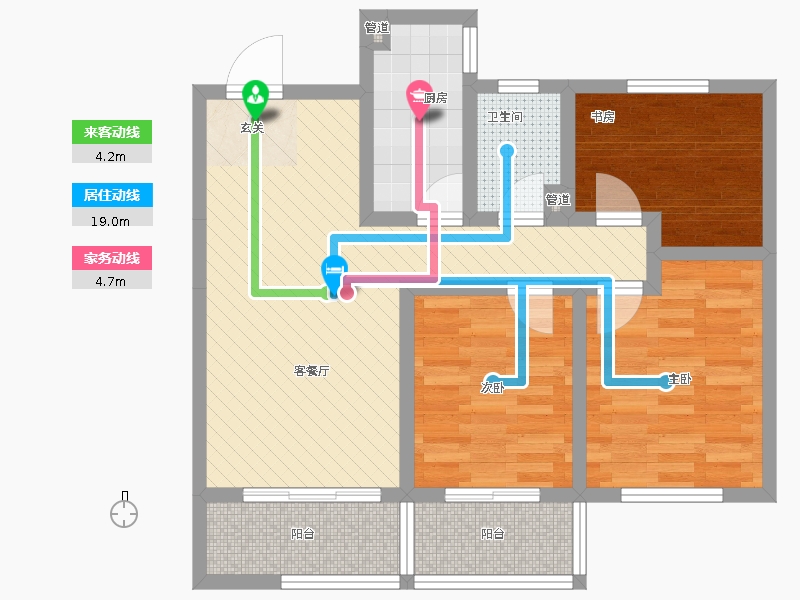 長(zhǎng)久中心公園9號(hào)3室1廳1衛(wèi)1廚103㎡動(dòng)靜線圖